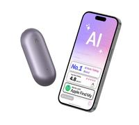 PLAUD NotePin Enregistreur Vocal IA, Transcription & Résumé, Contrôle par Application, 112 Langues, 64 Go, Cours/Réunions, violet