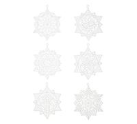 Plauner Spitze 8 x 9 cm à Suspendre Décoration de noël Etoile, Lot de 6