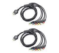 Plawee 2X Convient pour Le Câble Composant PS2 / 1,8 M Convient pour Les Accessoires de Câble de Haute Résolution PS 2/3