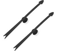 PLAY-2Pcs Grande Toupie À Flèche, Toupie À Flèche En Plastique Détachable Noire Avec Ventouse Forte Puissance D'Aspiration Pour Jeu Jeu De Société Maison Fête