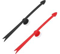 PLAY-2Pcs Grandes Flèches Rotatives, Flèches De Jeu Détachables En Plastique Noir Et Rouge Avec Ventouse Forte Force D'Aspiration Pour Plateau De Jeu Maison Fête Célébration
