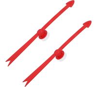 PLAY-2Pcs Grandes Flèches Rotatives, Flèches Rotatives En Plastique Détachables Rouges Pour Jeux Avec Ventouse Forte Puissance D'Aspiration Pour Plateau De Jeu Fête Rassemblement