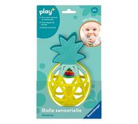 Ravensburger Play+ - Balle Sensorielle Ananas Silicone Dès 6 Mois - Balle Activité Bébé et Hochet de Dentition - Jouet Sensoriel - Motricité et Éveil - 34013