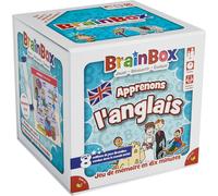 PLAY-Brainbox : Apprenons L'Anglais-Jeu De Mémoire Pour Enfants Dès 8 Ans-Jeu De Société Pour Apprendre L'Anglais En S'Amusant-Jeu Educatif-1 Joueur Ou Plus-10 Min-Version Française
