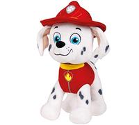 Play by Play a Pat' Patrouille - Peluche Personnage Marcus, Dalmatien Pompier (22CM Debout) Belle QUALITÉ - Couleur Rouge
