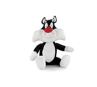 Play by Play Looney Tunes - Peluches Looney Tunes Sitting Qualité Super Soft (25/38cm, Sylvestre Le Chat)