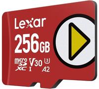 Play Carte Micro SD 256Go,microSDXC UHS-I,jusqu'à 205 Mo/s Lecture,140 Mo/s écriture,Classe 10,U3,V30,A2,vidéo 4K,Carte Haute Vitesse pour Switch/appareils de Jeu Portables/Smartphones