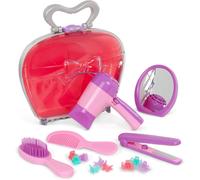 Play Circle By - Ensemble De Coiffure Couleur Rose - Miroir, Kit De Brushing, Sèche-Cheveux, Et Accessoires De Coiffeuse - Jeu D'imagination Pour Filles De 3 Ans Et Plus (15 Pieces)