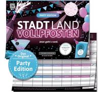 Play-City Land Vollpfosten®¿Édition Fête¿« Maintenant C'est Tout Rond »¿Bloc De Jeu Din A4À Partir De 12 Ans50 FeuillesJeu De FêteCadeauAmusant