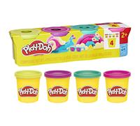 Play-Doh – Pâte à modeler – Pack 4 pots, couleurs vives, souple – 4 x 85 g