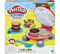 Play-Doh Burger Party, Set pâtes a modeler Playdoh Kitchen, Accessoires pour créer des hamburgers et hot-dogs, Des 3 ans