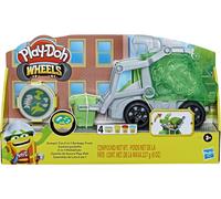 Play-Doh Wheels Camion poubelle, avec pâte à modeler imitation ordures et 3 pots