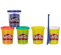 Play-Doh Célébration Saphir, Pack de 5 Pots de pâte atoxique de différentes Couleurs pour Enfants, dès 3 Ans Cranberry F1848