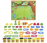 Play-Doh Coffret Animaux aventuriers avec 45 Outils, 10 Pots et Tapis d'activité