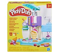 Play-Doh - Jouet créatif Mes Glaces Arc-en-Ciel - Pâte bicolore, machine crème glacée, dès 3 ans