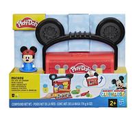 Play-Doh Disney Junior Mon Garage avec Mickey Mouse, Coffret de pâte à Modeler, Loisirs créatifs, Jouets préscolaires pour Enfants, dès 2 Ans