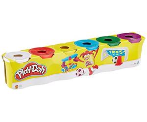 Play-Doh Hasbro C3898EU4 Lot de 6 pâtes à Modeler Couleurs primaires