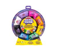 Play-Doh Jeu de roues texturées en argile séchée à l'air, 8 couleurs pour | Argile colorée avec paillettes, paillettes et boules en mousse, modelage et jeu sensoriel pour enfants, à partir de 4 ans
