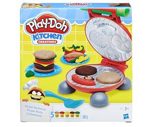Play-Doh Kitchen, Burger Party avec 5 Pots de Pate a Modeler, Jouet créatif a partir de 3 Ans