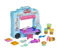 Play-Doh Kitchen Creations Camion de glaces pour enfants, 20 accessoires de cuisine, 5 couleurs, jouets pr scolaires pour filles et gar ons de 3