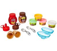 Play-Doh Kitchen Creations Double Drizzle Ice Cream Set pour enfants de 3 ans et plus avec 2 couleurs Play-Doh Drizzle et 4 pots classiques Non toxique