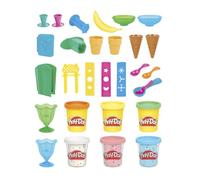 Play-Doh Kitchen Creations Ice Cream Party Play Food Set with 6 Non-Toxic Colors, 2 Oz Cans (Amazon Exclusive),Brown