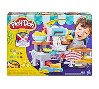 Play-Doh Coffret La Cuisine des Petits Chefs – Sons de cuisson, plus de 25 aliments – Multicolore