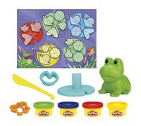 Play-Doh, La Grenouille des Couleurs, 4 Pots de pâte à Modeler, Jouets préscolai