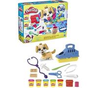 Play-Doh Le cabinet vétérinaire avec chien avec 5 pots de pâte à modeler et 10 outils Multicolore Le cabinet JEU DE PATE A MODELER