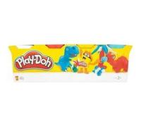 Play-Doh - Lot de 4 pots de Pate a modeler 448 g - Couleurs jaune, rouge, blanche, bleu - Nouveauté
