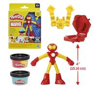 Play-Doh Marvel Lance-créations Iron Man, Coffret de pâte à Modeler avec Figurine Flexible, Loisirs créatifs pour Enfants, dès 4 Ans