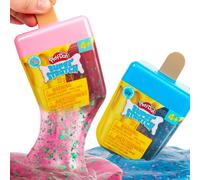 Play-Doh Melty Pop Super Stretch 2-Pack Parfums Myrtille et Pastque Rutilisables Conteneurs de Stockage de Glaces Pop Jouets Sensoriels Cool Ca
