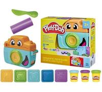 Play-Doh Mes petites photos Starters, pâte a modeler, caméra factice, 7 accessoires et tapis d'activité, des 2 ans