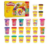 Play-Doh - Mon Coffret Coloré, Pack de 22 Pots de Pâte à Modeler (113 g et 57 g), 30 Couleurs Éclatantes, Loisirs Créatifs pour Filles et Garçons dès 2 Ans