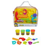 Play-Doh, Mon Premier Kit avec 4 Pots de Pâte à Modeler et 9 Accessoires, pour Filles et Garçons dès 3 Ans, Jouets Préscolaires