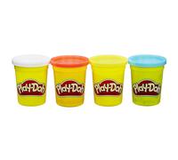 Play-Doh pack de 4 couleurs de base bleu, jaune, rouge, blanc