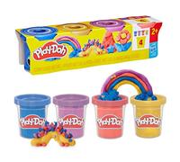 Play-Doh, Pack de 4 Pots de pâte à Modeler Reflets métalliques, Activité Manuelle et Créations Multicolore, Pour Filles et Garçons à Partir de 2 Ans