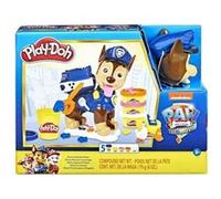 Play-doh pat patrouille - figurine chase sac a dos serpentin - avec moule galinetta 5 pots pate a modeler - set jeu creatif et carte