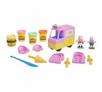 Play-Doh Set pâte à modeler Peppa Pig – Camion de glaces avec Peppa, George, 5 pots – dès 3 ans