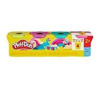 Play-doh recharge - pack 4 pots couleurs vives 4x85g pate a modeler - imagination et creation - set jeu prescolaire et carte