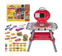 Play-Doh Sizzlin 'Grill Playset With Lights & Sons 17 Accessoires BBQ Toys for Boys & Girls 3+ Play Food Arts & Crafts Red