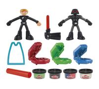 Play-Doh Star Wars Moulage Sabre Laser, Coffret de pâte à Modeler avec 2 Figurines de 10 cm, Noir