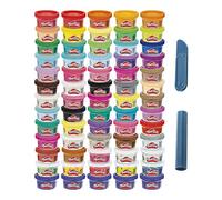 Play-Doh Coffret 65 ans, pack 65 pots de 28 grammes de pâte à modeler aux couleurs assorties pour enfants, dès 3 ans