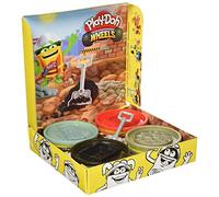 Play-Doh Wheels Buildin' Compound Lot de 4 boîtes de conserve extra larges, 4 couleurs non toxiques