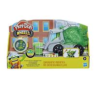 Play-Doh Wheels Camion poubelle, avec pâte à modeler imitation ordures et 3 pots