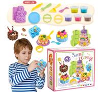 Play Dough Ice Cream Playset, Play Color Dough,Jeux de pâte à modeler pour | Ensemble d'outils pour modeler les aliments, l'argile et l'art amusant pour pour Noël et compliment