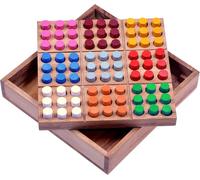 PLAY-Farb Sudoku¿Jeu À Emboîter¿Jeu De Réflexion¿Jeu De Patience¿Jeu De Logique¿Jeu De Plateau En Bois Avec Connecteurs Colorés