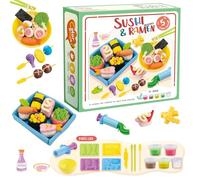 Play Food Cooking Clay - Kit de pâte de jeu avec ustensiles et outils | Jeu éducatif à faire soi-même - Kit de pâte artistique pour garçons filles, jouets de cuisine créatifs, cadeau d'apprentissage