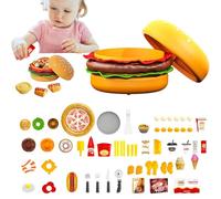 Play Food Ensemble de cuisine pour , nourriture jouet, grand hamburger éducatif sensoriel pour le développement scolaire de la coordination œil-main et capacité de résolution de problèmes