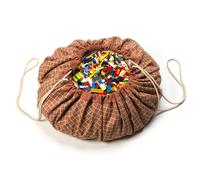 Play & Go - Sac de rangement tapis de jeu Play & Go Original Organic Grid - Brown